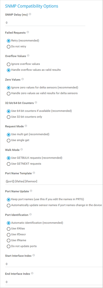 SNMP Compatibility Options