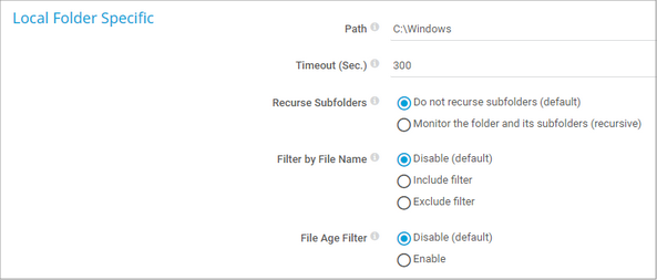 Local Folder Specific