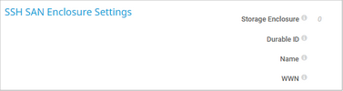 SSH SAN Enclosure Settings